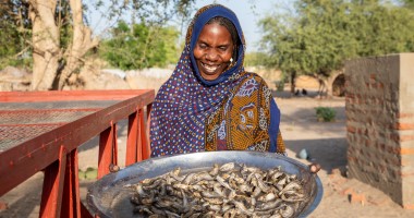 Hawa Abakebir (35). Hawa is the president of goumachirom 2 fishing group in Bassa Bol, Lac Province. Photo: Eugene Ikua/Concern Worldwide