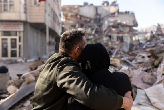 The destroyed southern Turkish town of Kahramanmaras, close to the epicentre of the two 7.8 and 7.5 scale earthquakes.