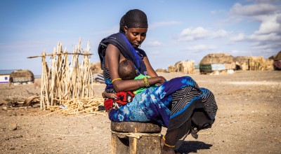 Sallo and her baby Adho in Guss, Marsabit Country. Photo: Ed Ram/Concern Worldwide