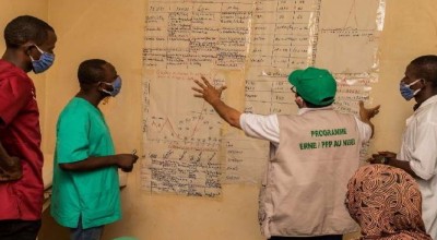 Concern team on a support supervision visit to a health facility in Tahoua, Niger, 2021. Photo: Concern Worldwide.