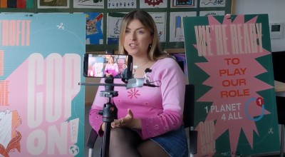Concern climate youth ambassador Jenny Salmon talking to journalists about her upcoming trip to COP27