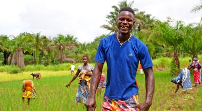 Foday Kamara (27) lives in Mathonko. 'Before I didn't have food. but now I eat well , food I never tried before' he says of the impact of Farmer Field School on the local community. Photo: Conor O'Donovan/Concern Worldwide