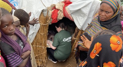 Concern Regional Director Reka Sztopa visits refugees
