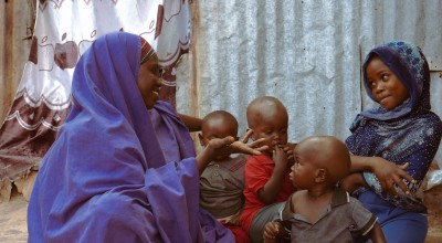 Amburo (28) is a mother of four children from Baidoa, now living in a displacement camp in Daynile District, Mogadishu, Somalia. Photo: Adnan Mohamed/Concern Worldwide