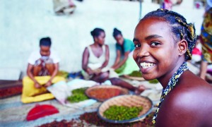 Melanie works in a plant that processes pepper and ginger in Farafangana, Madagascar. 