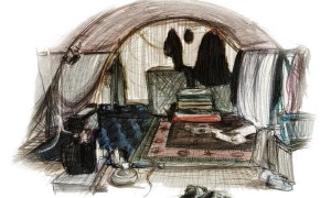 The Displaced Youth from Six Years of War, Six Shattered Lives-an illustration series to mark six years of war in Syria. Artist:Marc Corrigan,2017.