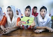 Students in Rajapur High School in Shoronkhola