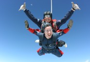 Man doing a tandem skydive 